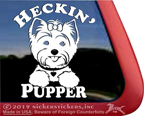 Heckin 'Pupper Yorkie | Nickerstickers® ויניל יורקשייר טרייר מדבקה מדבקה